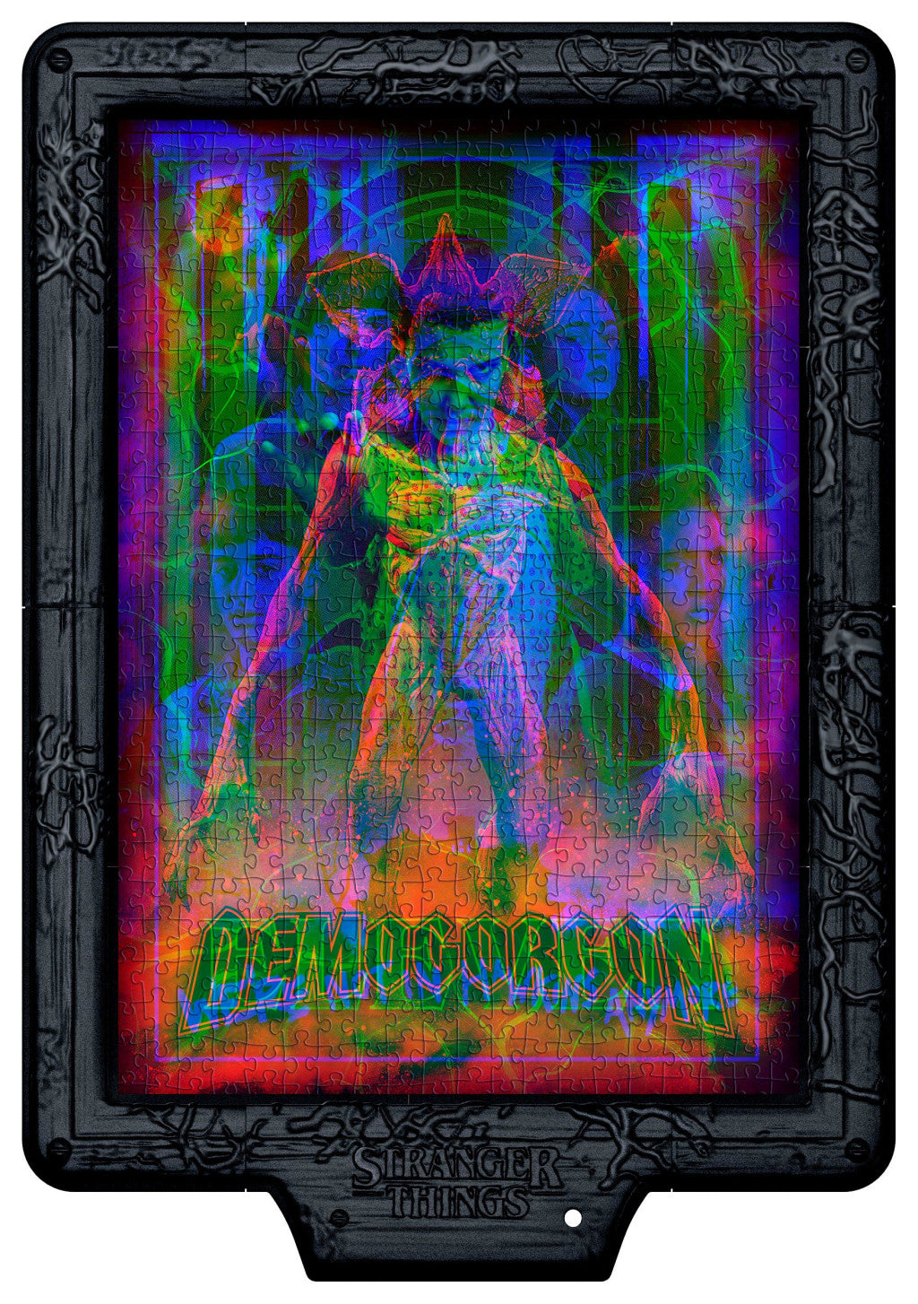 Stranger Things Demogorgon 520 gabalu puzle ar LED rāmi Clementoni