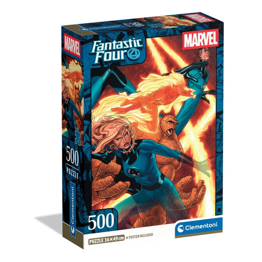Fantasztikus 4-es Flame 500 daļiņu kompaktā puzle Clementoni