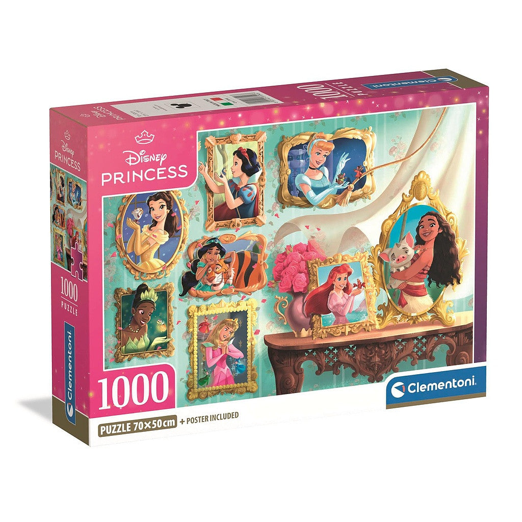 Disney Princess 1000 detaļu kompaktā puzle Clementoni