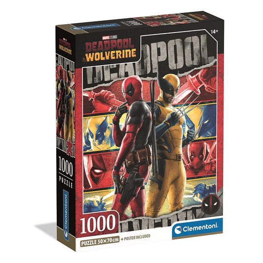 Deadpool Wolverine un 1000 detaļu kompaktā puzle Clementoni