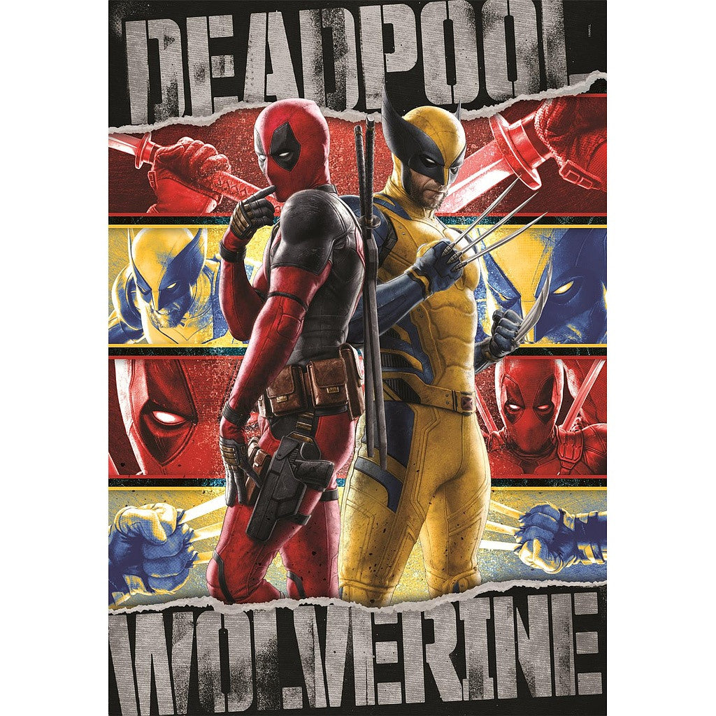 Deadpool Wolverine un 1000 detaļu kompaktā puzle Clementoni