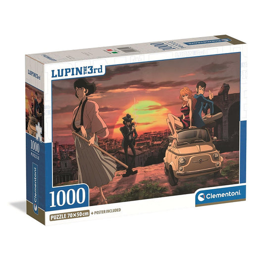 Anime Lupin III 1000 detaļu kompakta puzle Clementoni