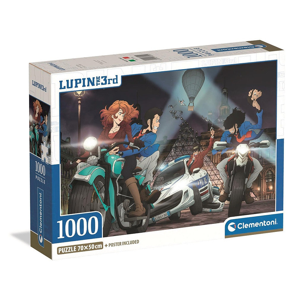 Anime Lupin III kompaktā 1000 gabalu puzle Clementoni