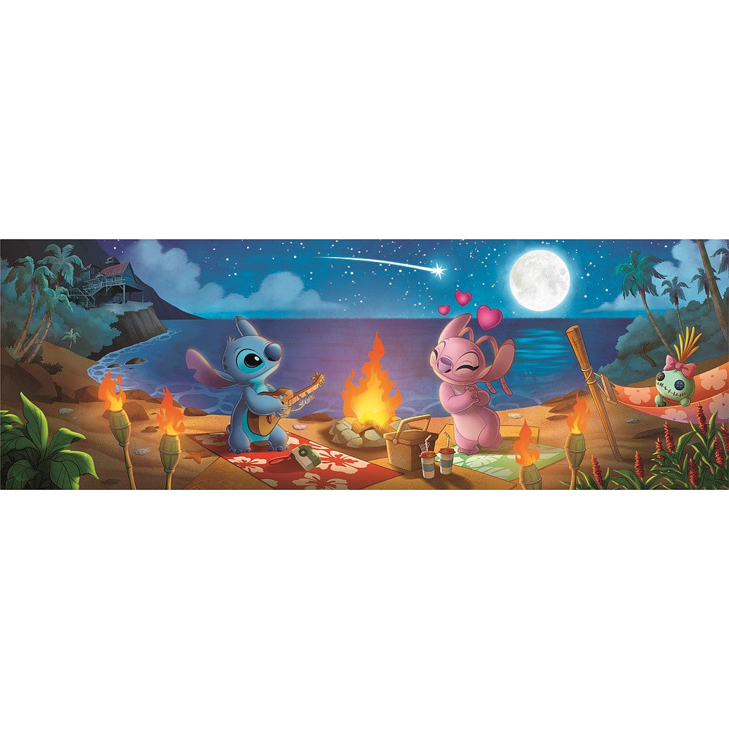 Disney Lilo un Stitch 1000 detaļu panorāmas puzle Clementoni
