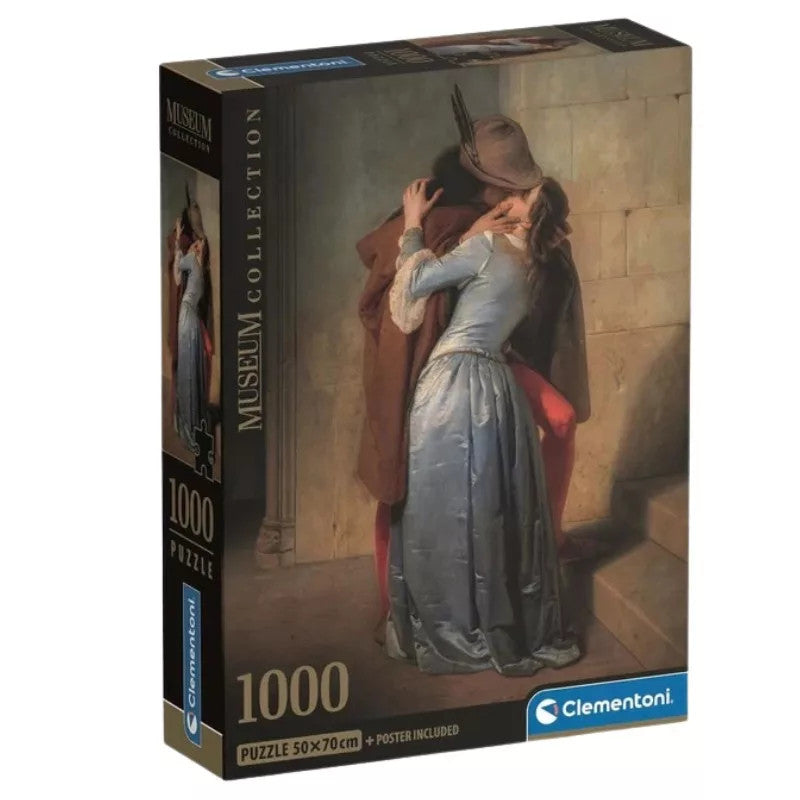 Art Hayez The Kiss 1000 detaļu kompaktā puzle Clementoni