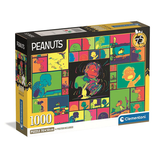 Snoopy 1000 gabalu kompaktā puzle Clementoni