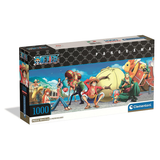 One Piece 1000 detaļu panorāmiska kompakta puzle Clementoni