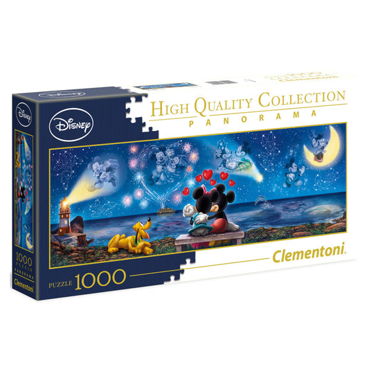 Disney Mikijs, Minnija, Rakstīts zvaigznēs 1000 gabalu panorāmas puzle Clementoni