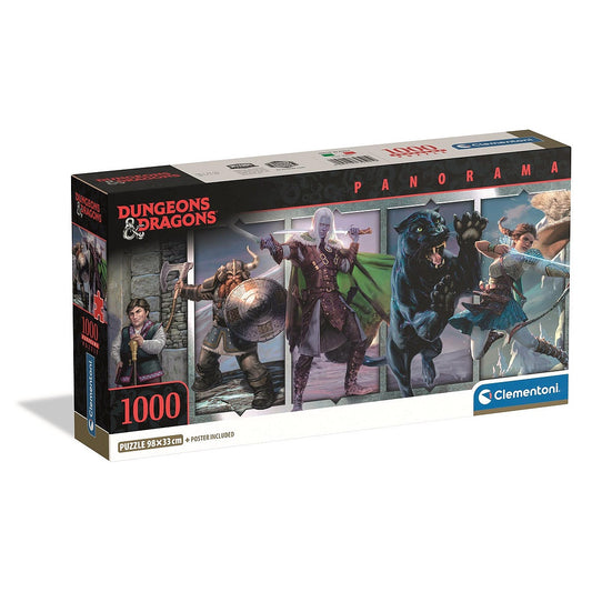 Dungeons & Dragons 1000 detaļu panorāmiska kompakta puzle Clementoni
