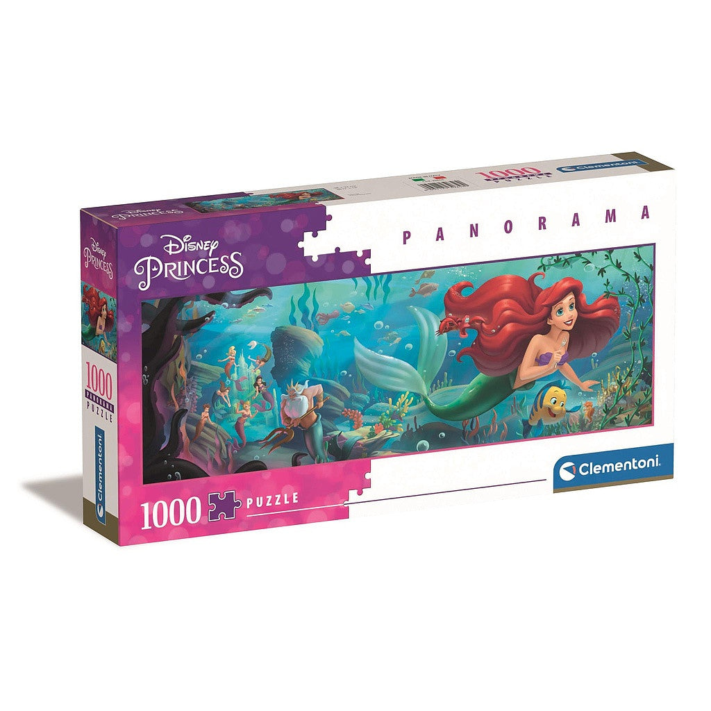 Disney princeses Ariel 1000 detaļu panorāmas puzle Clementoni