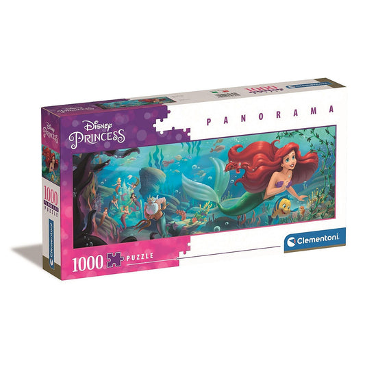 Disney princeses Ariel 1000 detaļu panorāmas puzle Clementoni