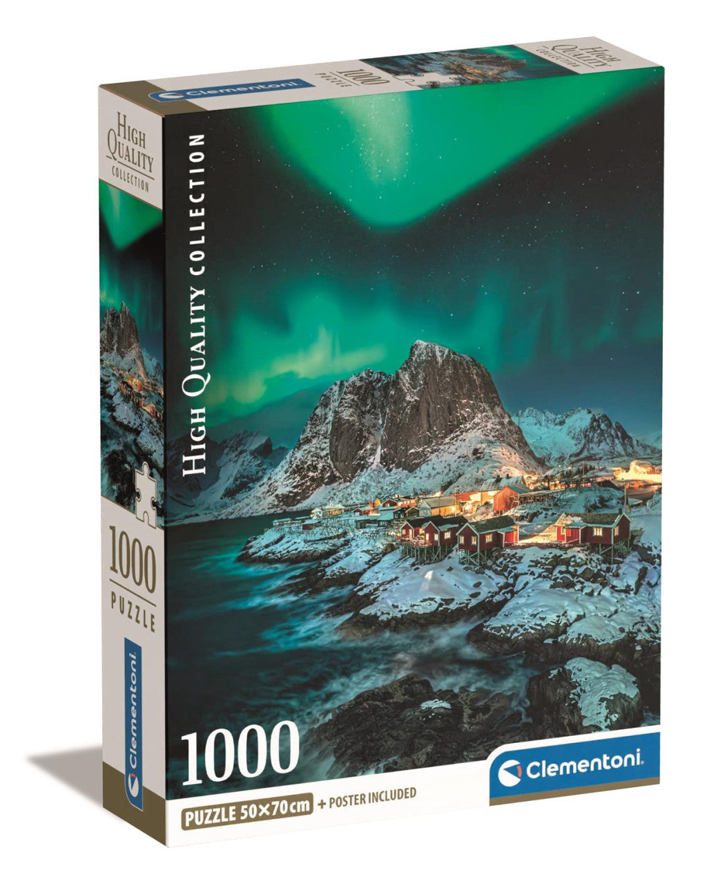 Pilsētas Lofoten Norvēģija 1000 gabalu kompakta puzle Clementoni