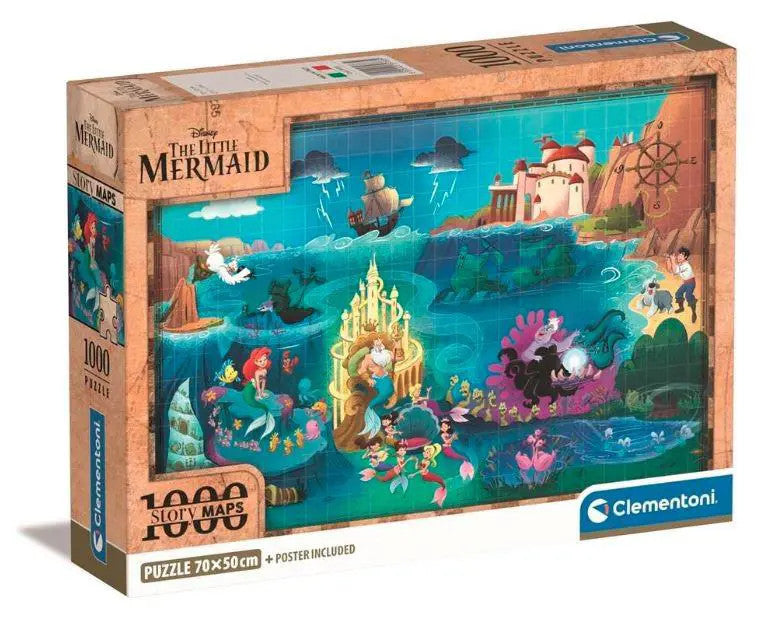 Disney princeses Ariel pasaku kartes 1000 gabalu puzle Clementoni