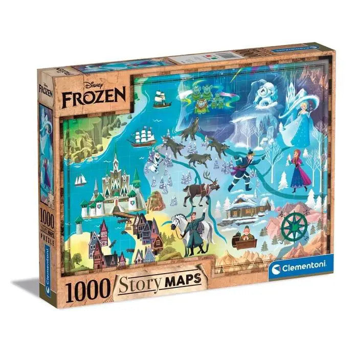 Disney Frozen Frozen pasaku kartes 1000 gabalu puzle Clementoni