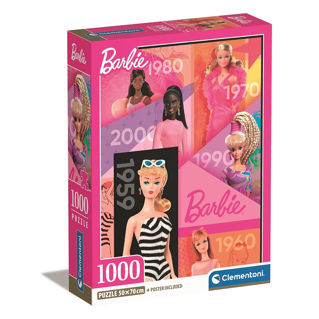 Barbie Years 1000 detaļu kompakta puzle Clementoni