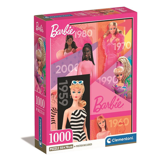 Barbie Years 1000 detaļu kompakta puzle Clementoni