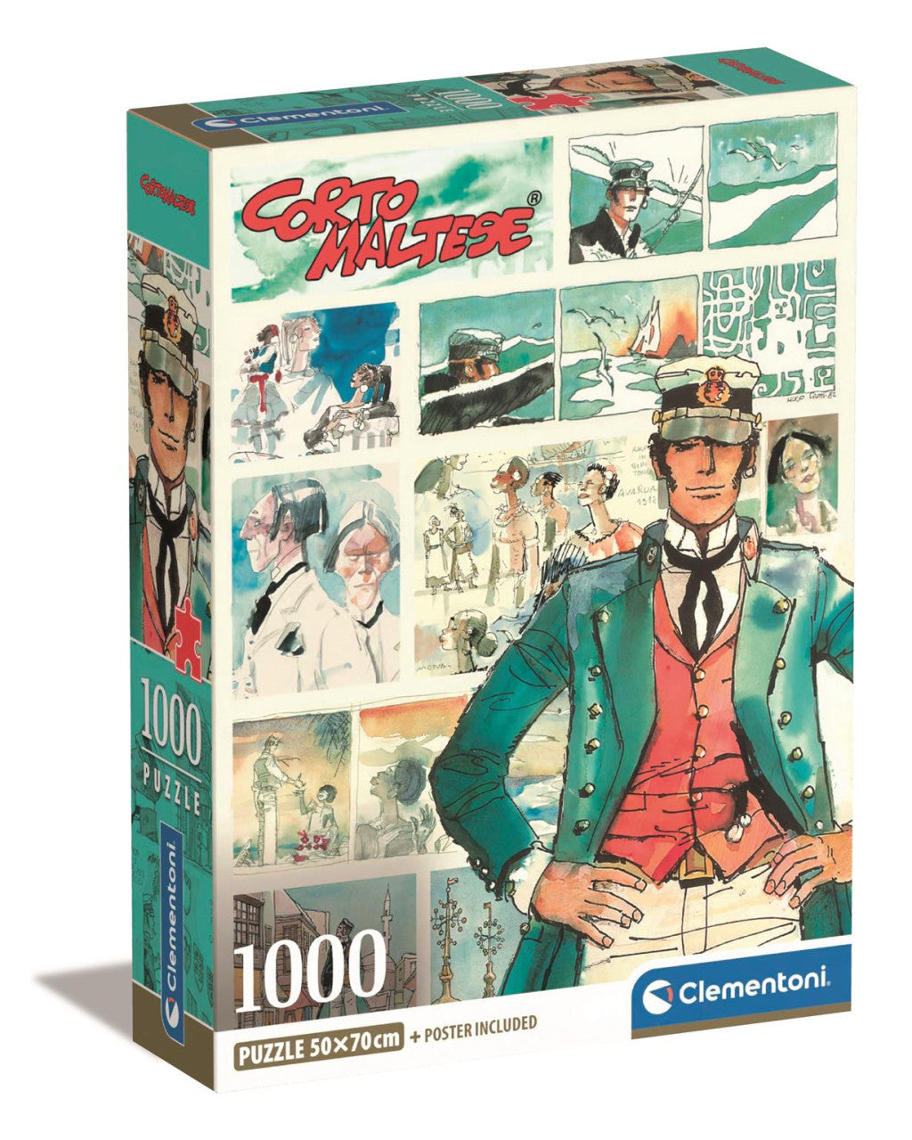 Anime Watercolors of Time Corto Maltese 1000 detaļu kompakta puzle Clementoni