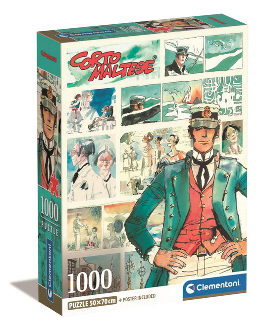 Anime Watercolors of Time Corto Maltese 1000 detaļu kompakta puzle Clementoni