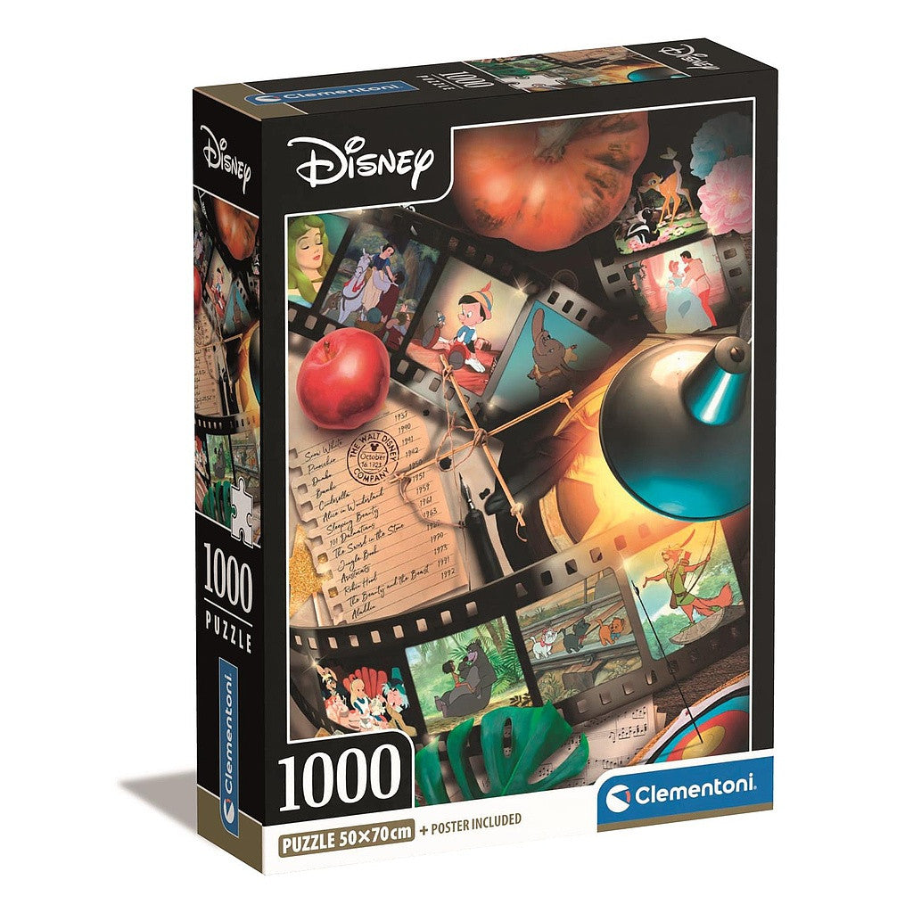 Disney Classics Movies 1000 detaļu kompakta puzle Clementoni