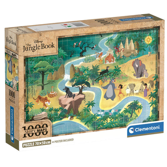 Disney Classics Džungļu grāmatas feju kartes 1000 gabalu puzle Clementoni