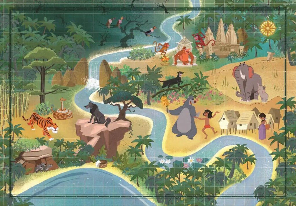 Disney Classics Džungļu grāmatas feju kartes 1000 gabalu puzle Clementoni