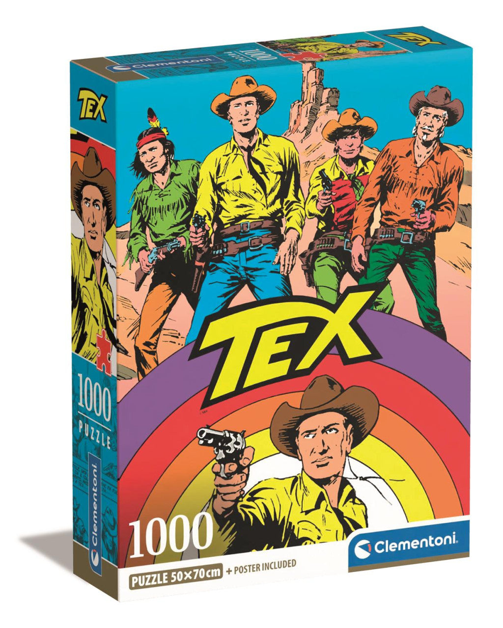 Anime Rainbow Tex Willer 1000 detaļu kompakta puzle Clementoni