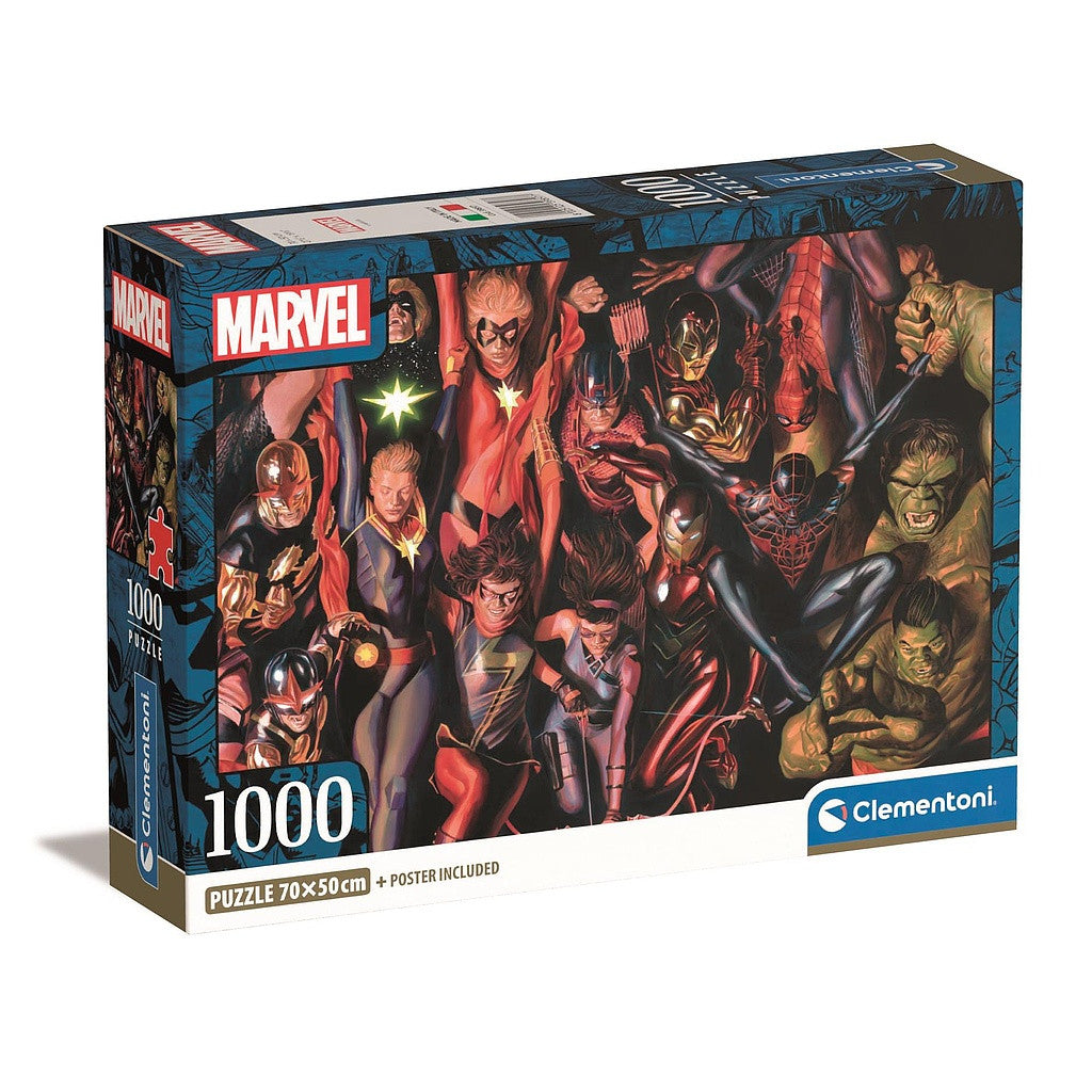Avengers Marvel 1000 detaļu kompakta puzle Clementoni