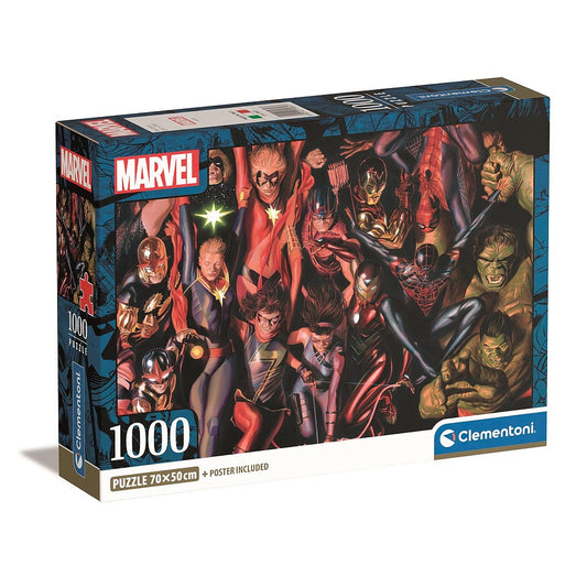 Avengers Marvel 1000 detaļu kompakta puzle Clementoni