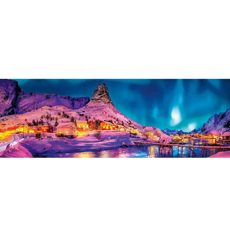 Pilsētas Lofotu pilsēta Norvēģija 1000 gabalu panorāmas puzle Clementoni