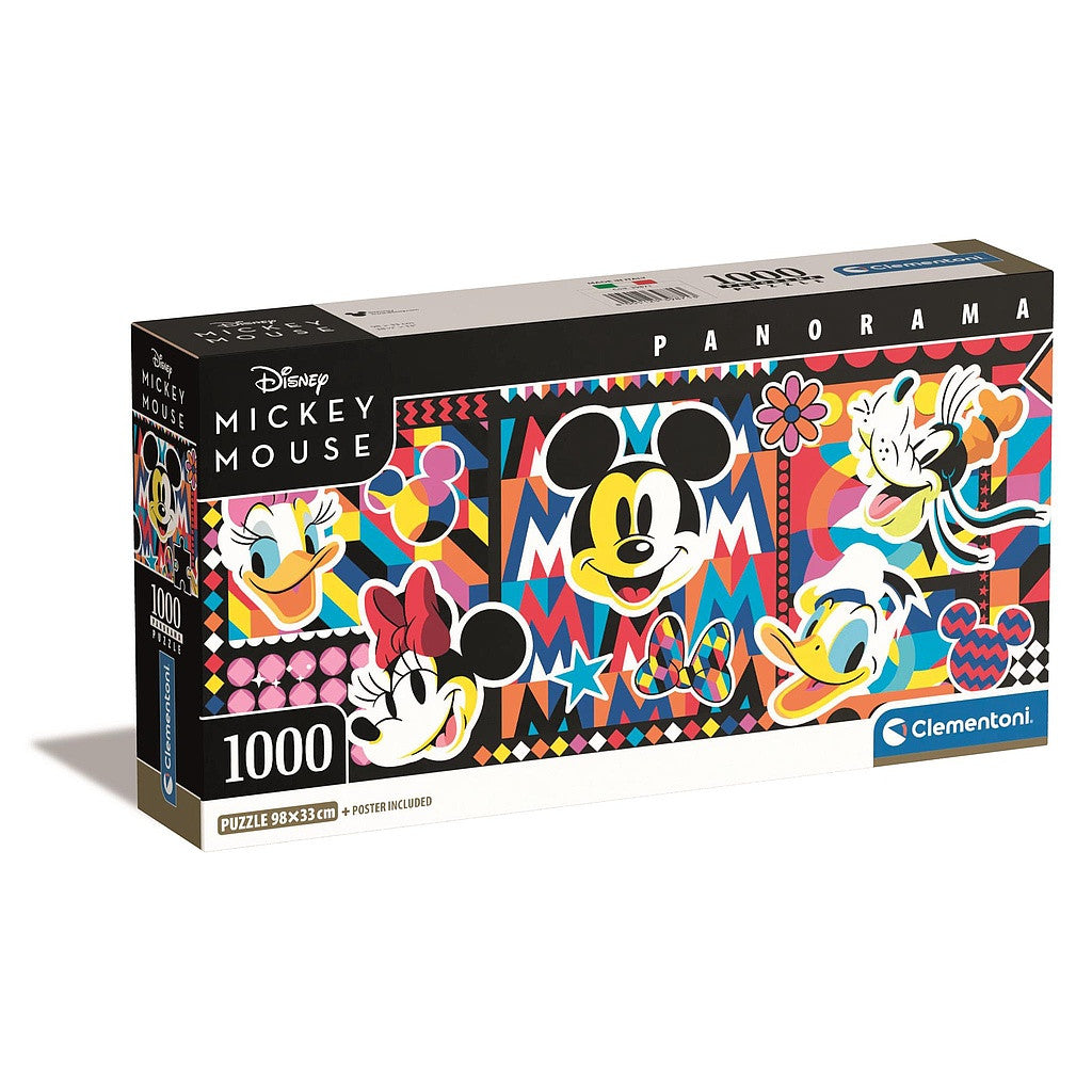 Disney Mikija Pop Art 1000 detaļu panorāmas puzle Clementoni