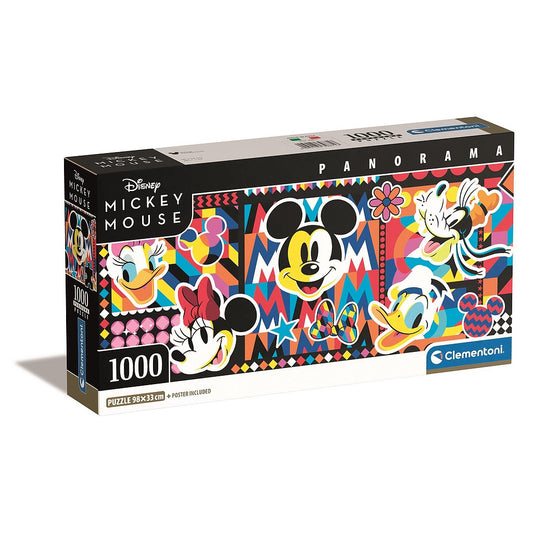 Disney Mikija Pop Art 1000 detaļu panorāmas puzle Clementoni