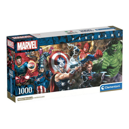Avengers: Ultimate Unite 1000 gabalu panorāmiska puzle Clementoni