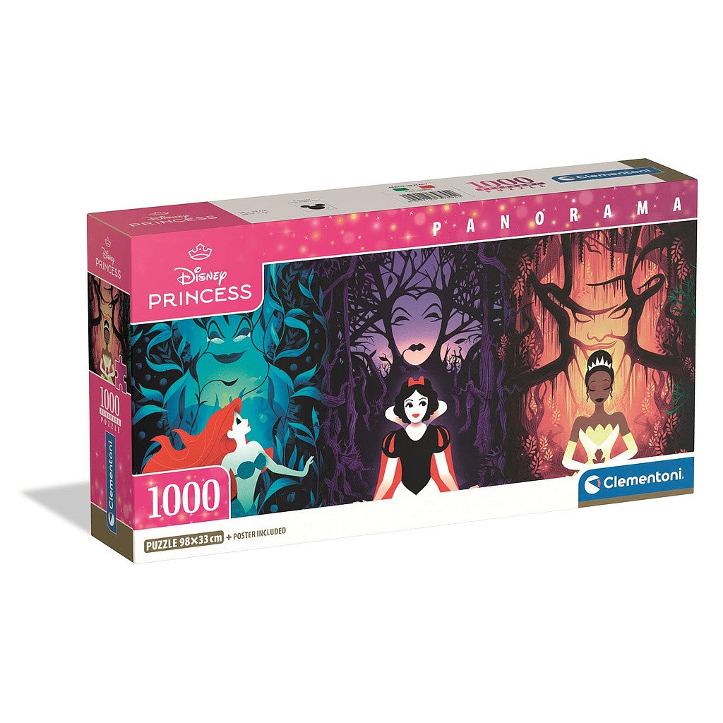 Disney Princess Destinies Villains 1000 detaļu panorāmas puzle Clementoni