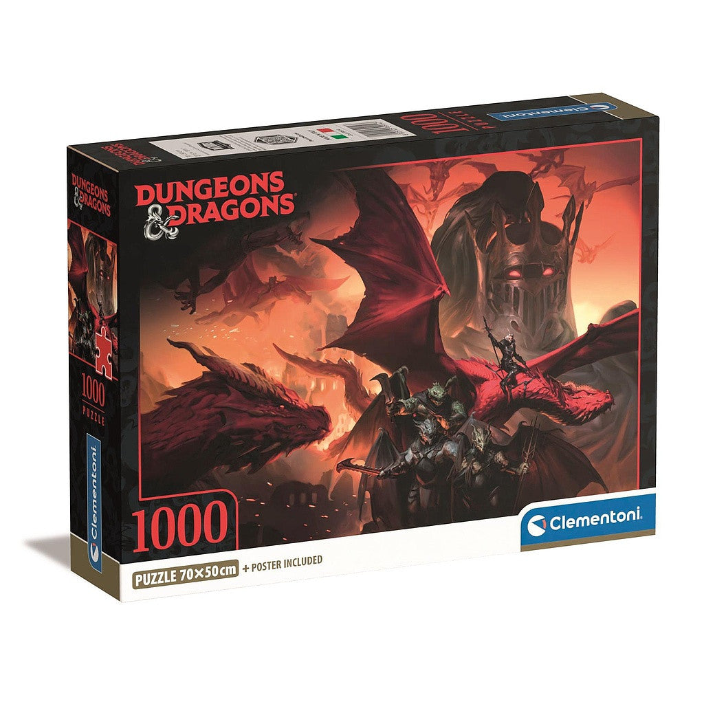 Dungeons & Dragons Riders of Flame 1000 gab. kompakta puzle Clementoni