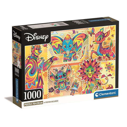 Disney Classics Boho stila 1000 gabalu kompaktā puzle Clementoni