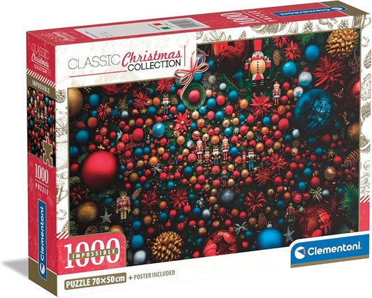 Clementoni kompaktā puzle "Ziemassvētki: Neiespējamie" 1000 gabaliņu komplekts