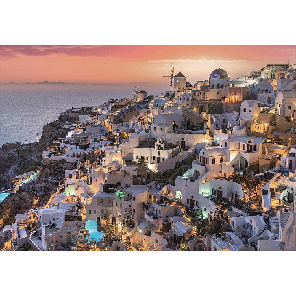 Pilsētas Santorini Grieķija 1000 gab. Kompakta puzle Clementoni