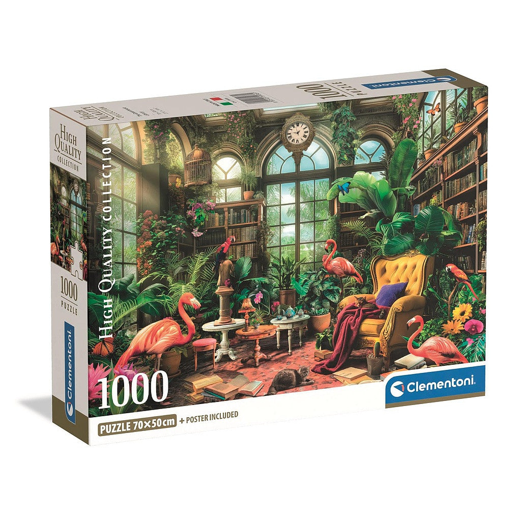 Krāsu bibliotēka Siltumnīca 1000 gab. Kompakta puzle Clementoni