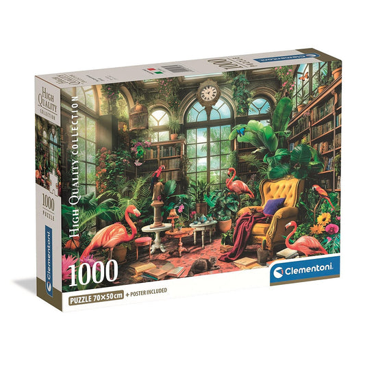 Krāsu bibliotēka Siltumnīca 1000 gab. Kompakta puzle Clementoni