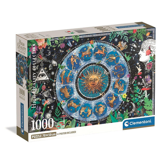 Krāsu tabula Astroloģija 1000 gabaliņu kompakta puzle Clementoni