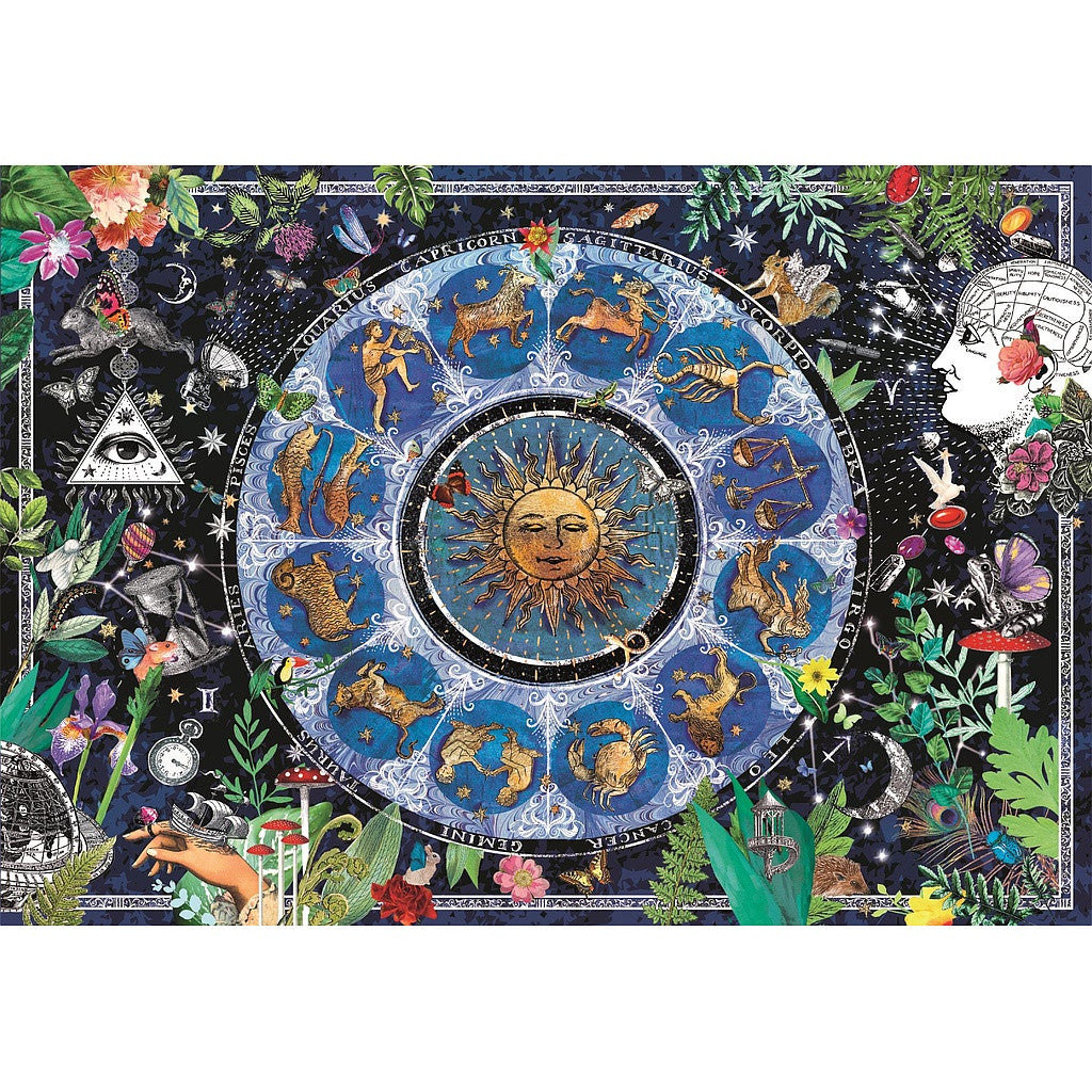 Krāsu tabula Astroloģija 1000 gabaliņu kompakta puzle Clementoni