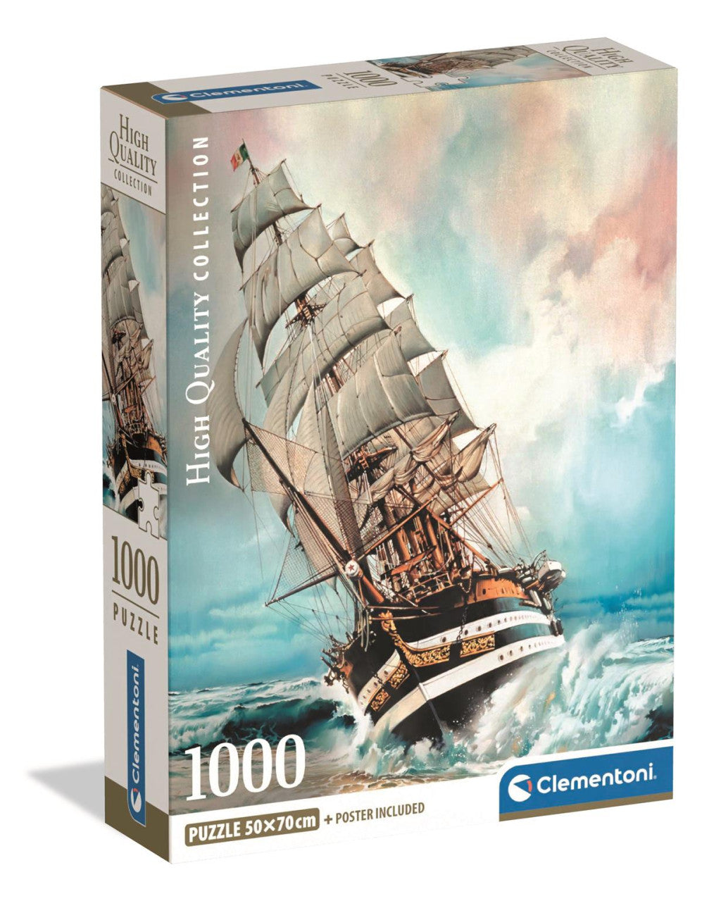 Transportlīdzeklis Amerigo Vespucci Ship 1000 gabalu Kompakta puzle Clementoni