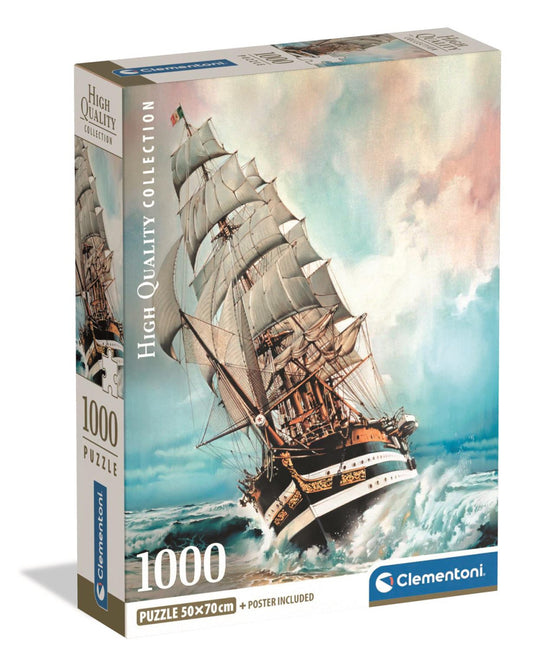 Transportlīdzeklis Amerigo Vespucci Ship 1000 gabalu Kompakta puzle Clementoni