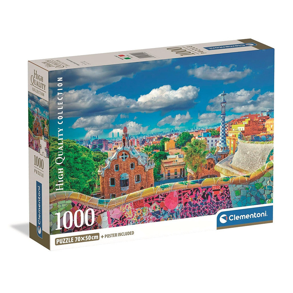 Cities Park G√ºell Barcelona 1000 daļiņu puzle Clementoni