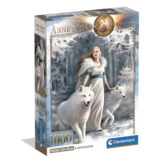 Fantāzijas ziemas sargi Anne Stokes 1000 detaļu kompaktā puzle Clementoni