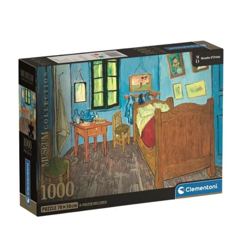 Clementoni "Art Van Gogh" guļamistaba Arlā, kompakta 1000 detaļu puzle