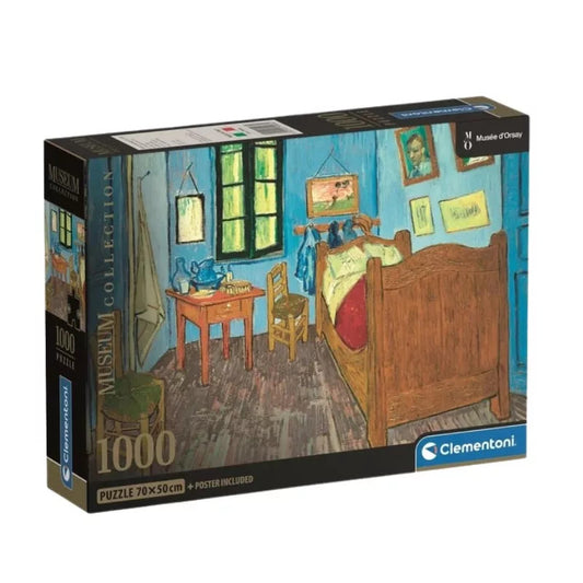 Clementoni "Art Van Gogh" guļamistaba Arlā, kompakta 1000 detaļu puzle