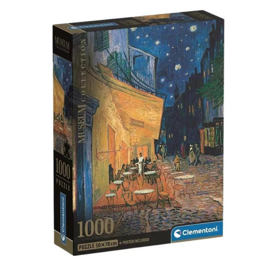 Mākslas van Gogs "Kafejnīcas terase naktī", 1000 gab. kompakta puzle, Clementoni