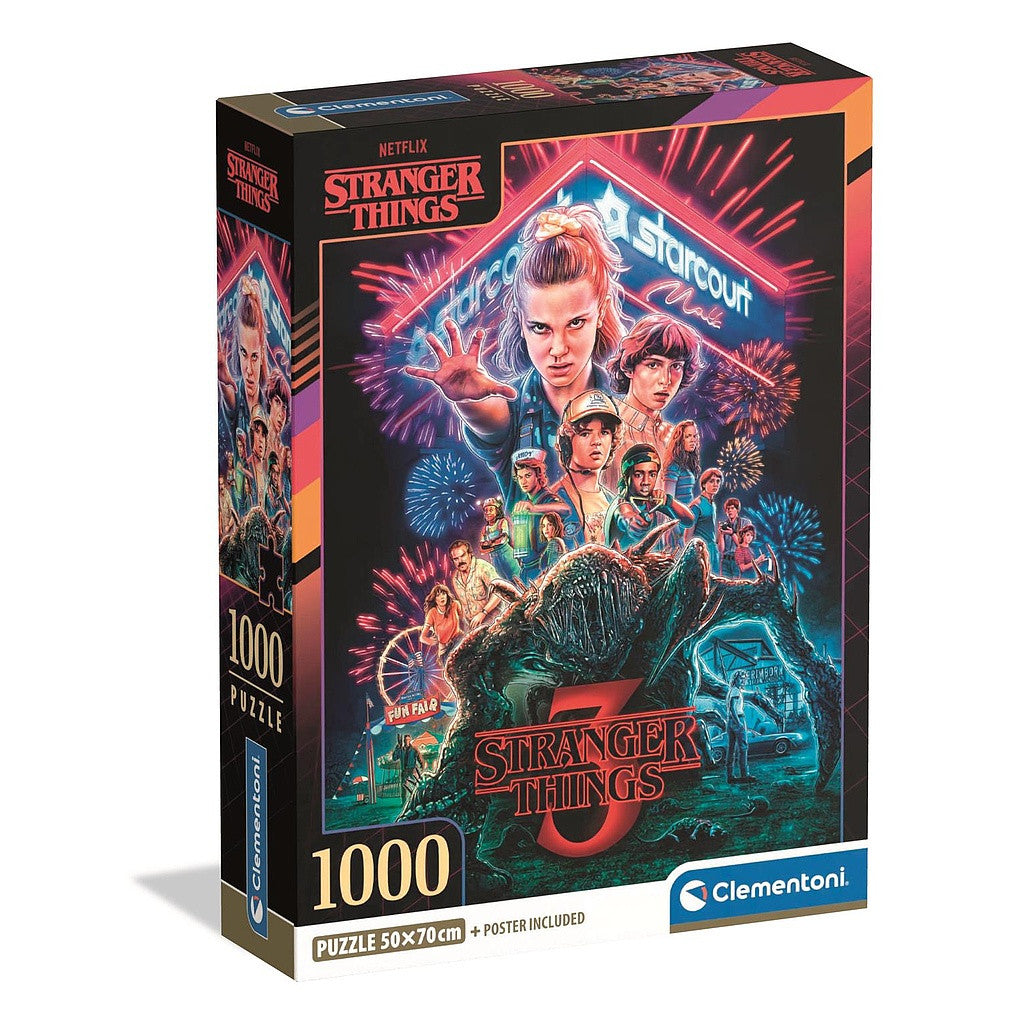 Stranger Things Starcourt Mall 1000 gabalu Clementoni puzle Kompakta