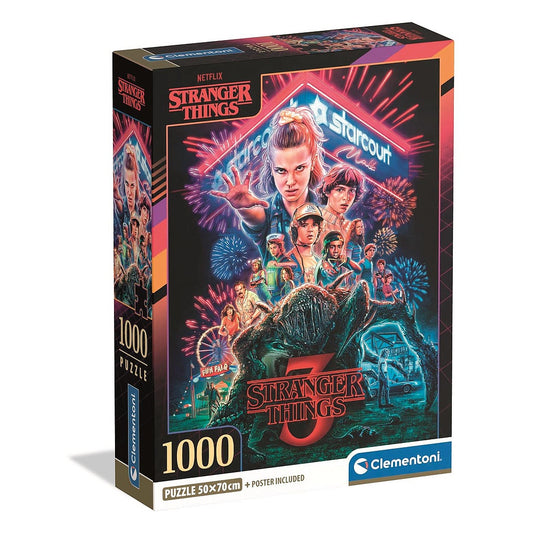 Stranger Things Starcourt Mall 1000 gabalu Clementoni puzle Kompakta
